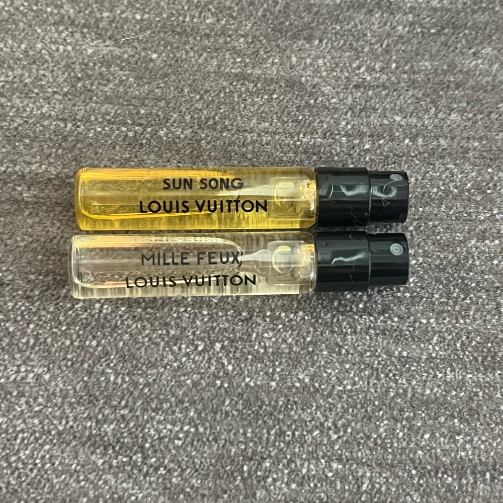 Louis Vuitton Sun Song and Mille Feux Fragrance Duo mini samples